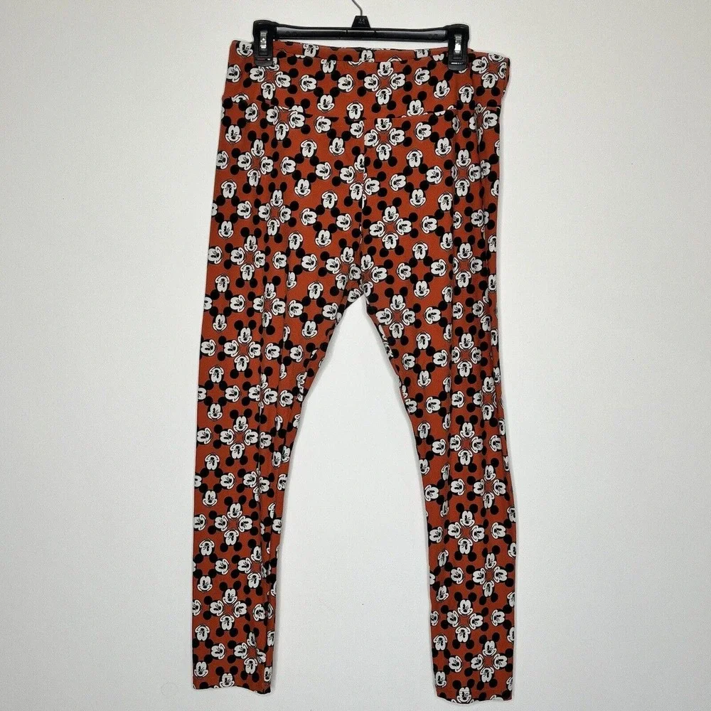 LuLaRoe Disney Leggings Tall‎ & Curvy Mickey Mouse AOP Elastic Stretch Pants OS